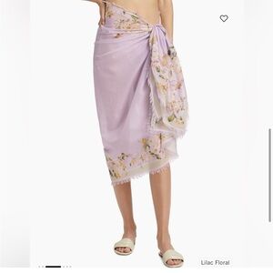 Zimmermann Floral Cotton Self-Tie Pareo